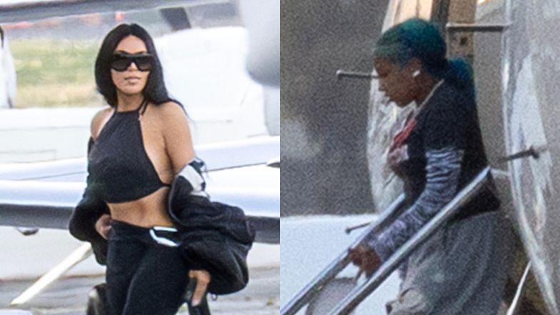Kim Kardashian i North West "przyłapane" na lotnisku