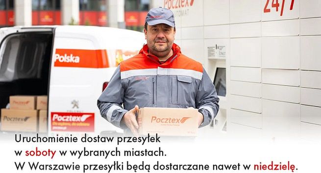 Paczki Poczty Polskiej dotrą w soboty, a nawet w niedziele