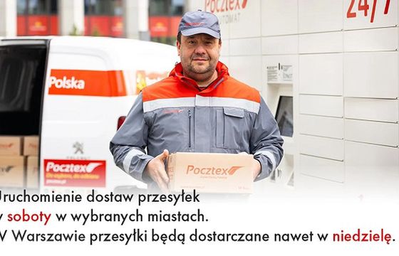 Paczki Poczty Polskiej dotrą w soboty, a nawet w niedziele