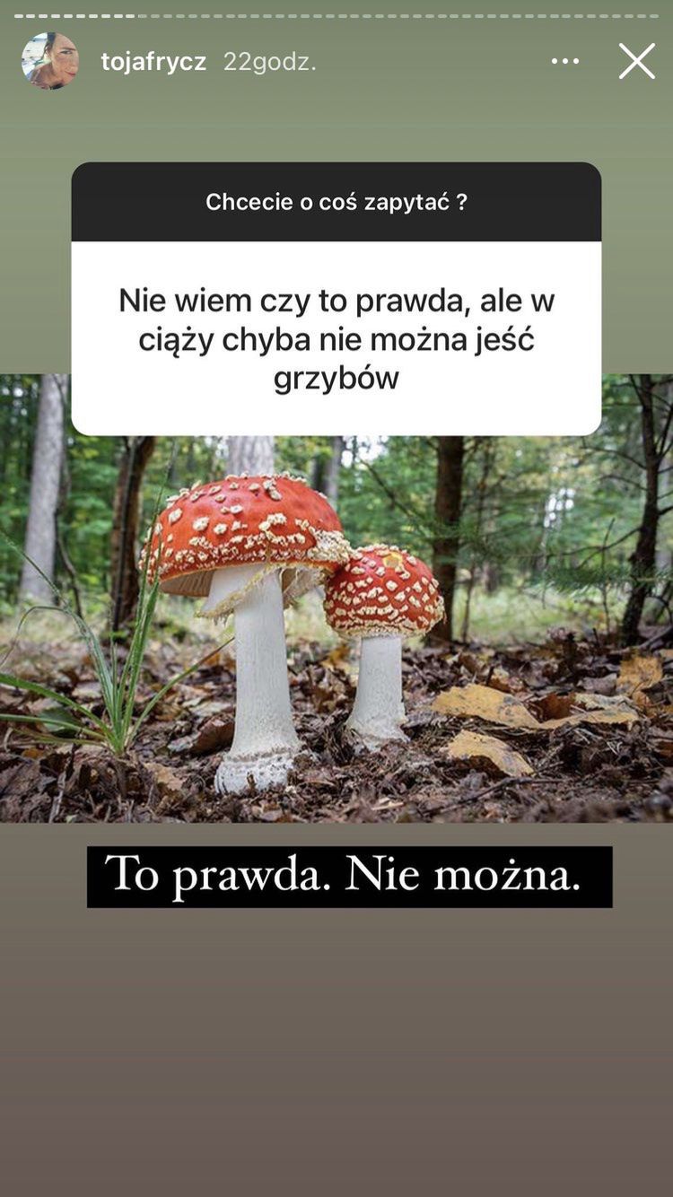 Olga Frycz je grzyby w ciąży 