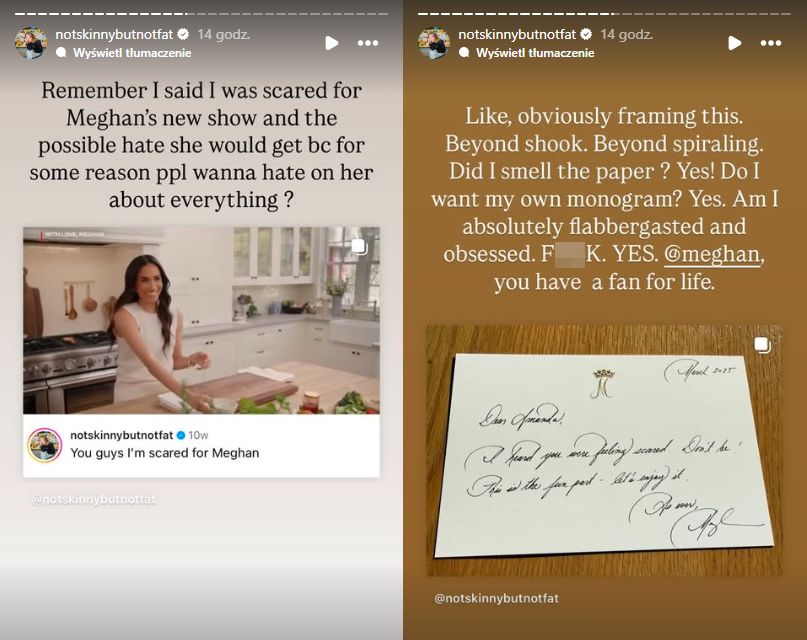 Podcasterka dostała odręczny list od Meghan Markle