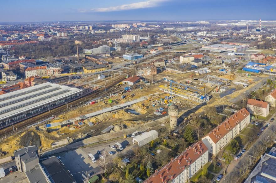 Gliwice. Prace przy budowie centrum przesiadkowego idą pełną parą. 