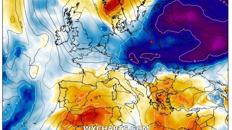 Pogoda. Wraca zima. Nadciąga "bestia z północy"? (wxcharts.com)