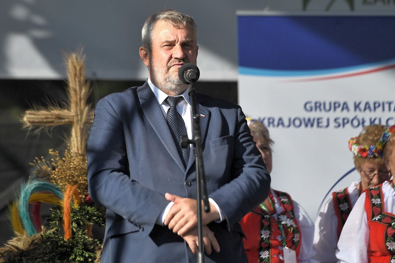 Jan Krzysztof Ardanowski podczas Dożynek Prezydenckich 2020