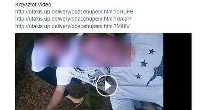 Wirus na Facebooku udaje film przesłany przez znajomego