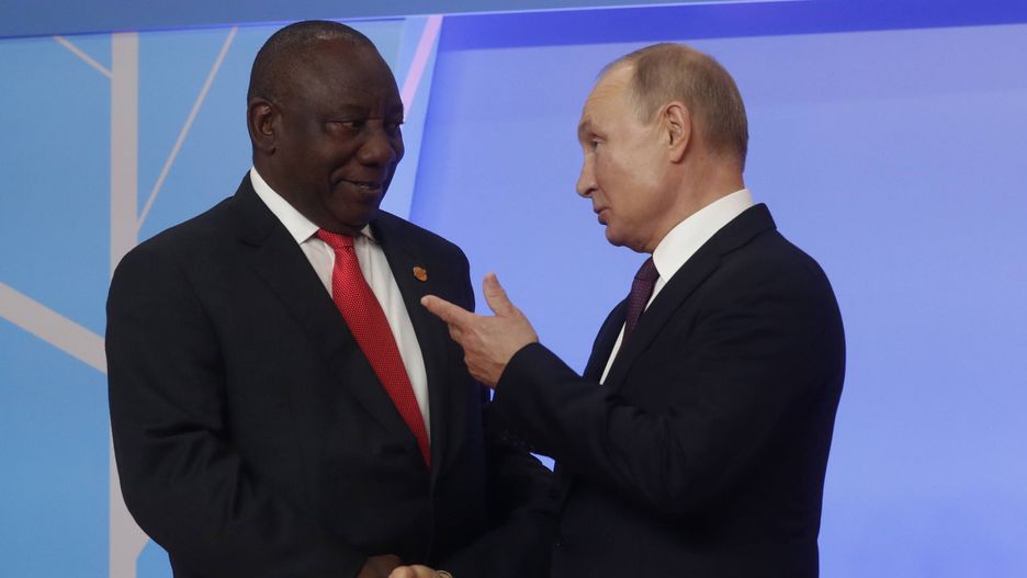 Cyril Ramaphosa i Władimir Putin