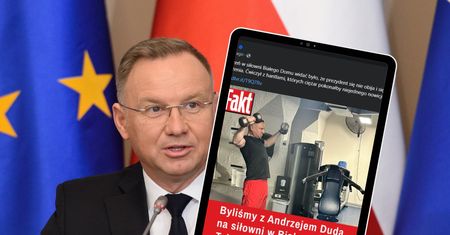 Andrzej Duda "przyłapany" na siłowni. Trenował w Białym Domu