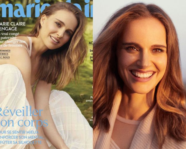 Naturalna Natalie Portman śmieje się z okładki "Marie Claire"