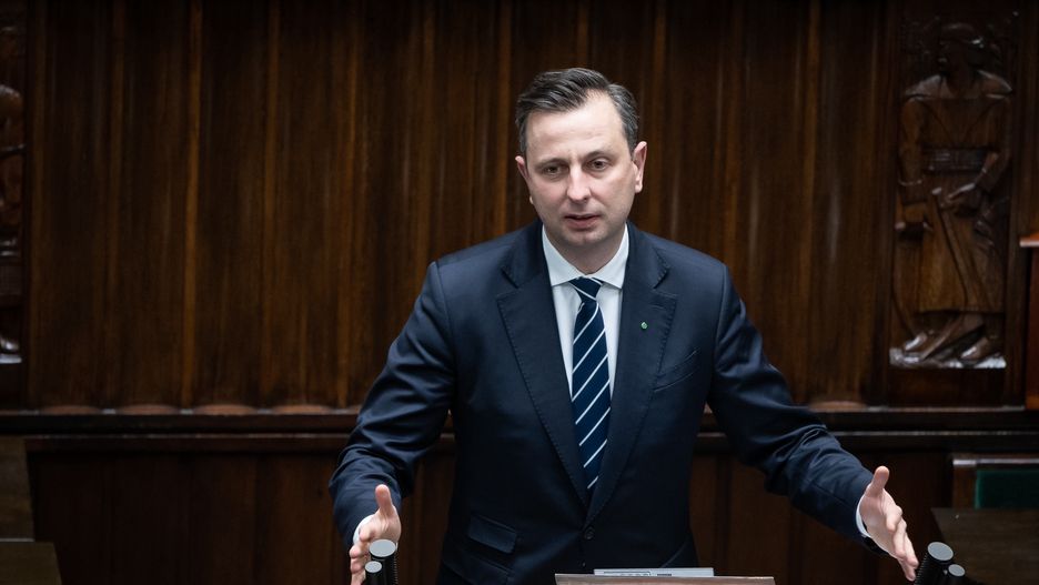 Wladyslaw Kosiniak-Kamysz during the 49th session of the Sejm (lower house) in Warsaw, Poland, on March 3, 2022. (Photo by Mateusz Wlodarczyk/NurPhoto via Getty Images)