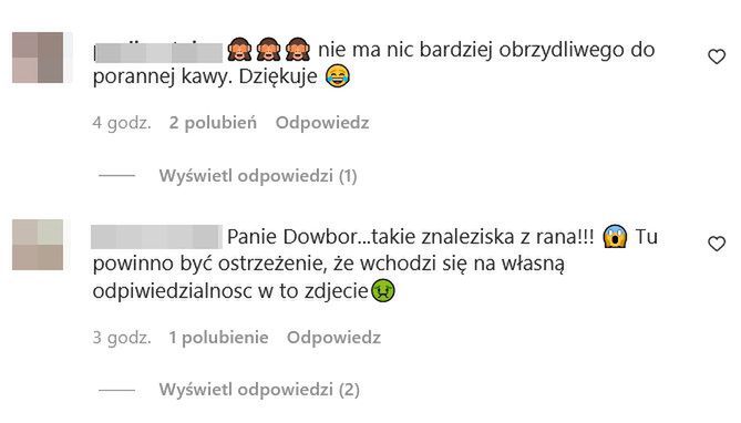 Komentarze na profilu Macieja Dowbora