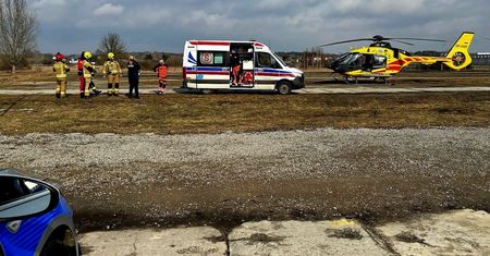 Nieszcześliwy wypadek podczas palenia ogniska na działce.