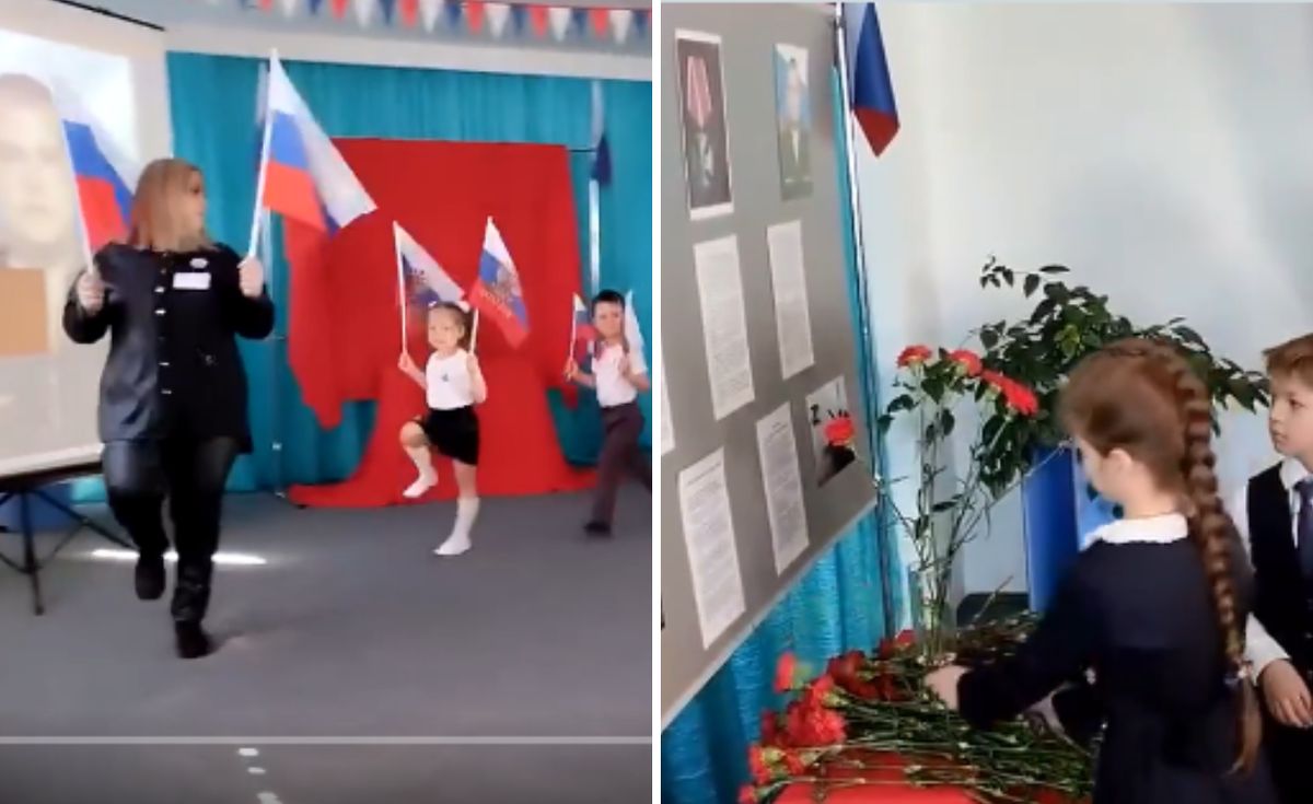 Dzieci w Buriacji maszerowały do piosenki: "Naprzód Rosja".