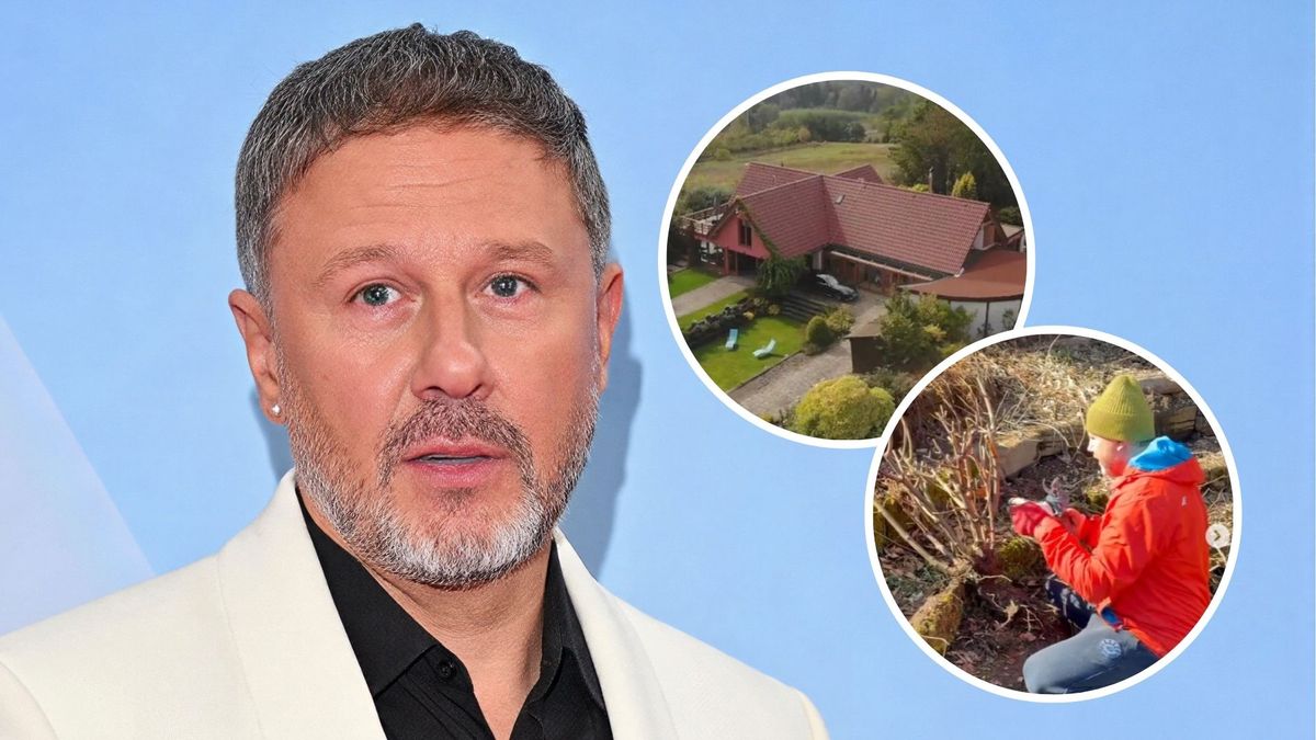 Andrzej Piasek Piaseczny zabrał się za prace ogrodowe 