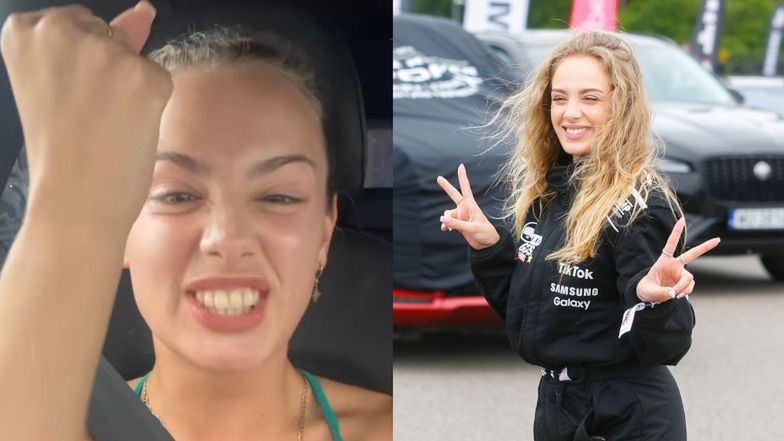 Wiktoria Gąsiewska tłumaczy się z uderzenia pięścią w samochód innego kierowcy