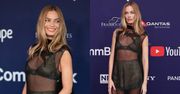 Margot Robbie w prześwitującej pelerynce zachwyca na ściance w Sydney. Faktycznie "najpiękniejsza kobieta na świecie"? (ZDJĘCIA)