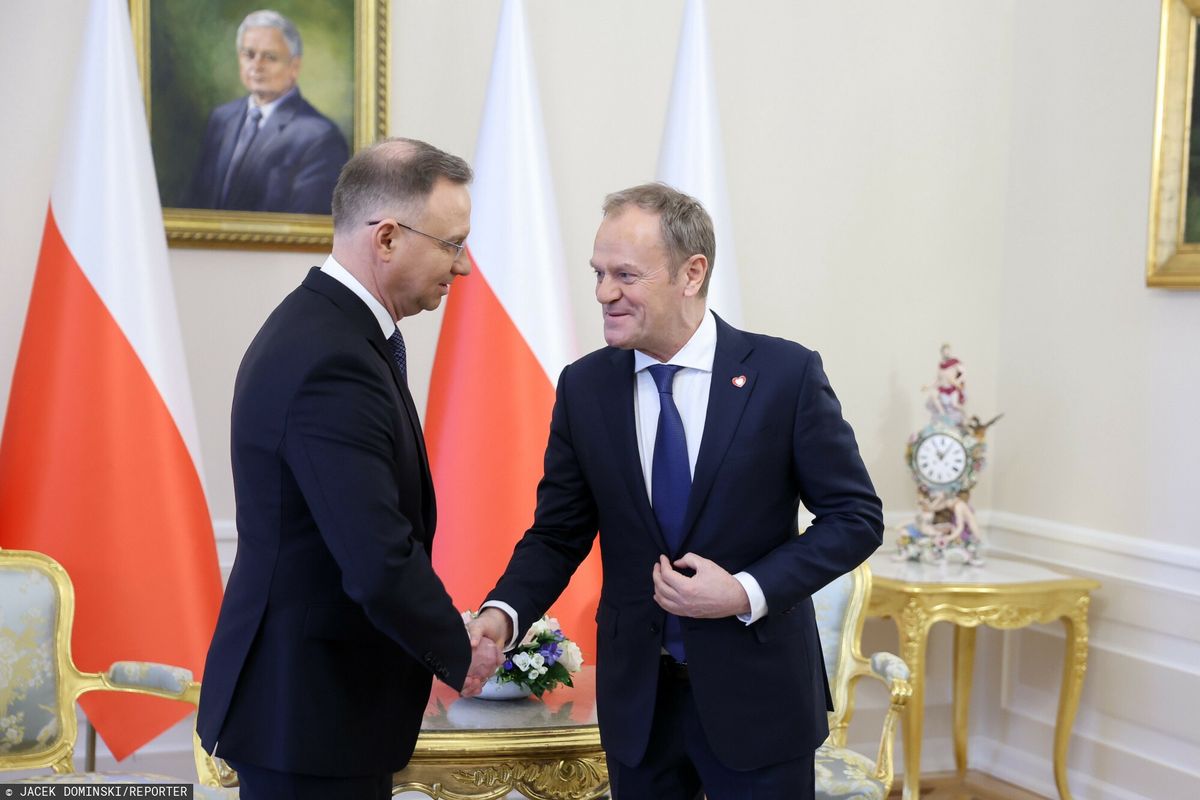 Spotkanie prezydenta Andrzeja Dudy z premierem Donaldem Tuskiem