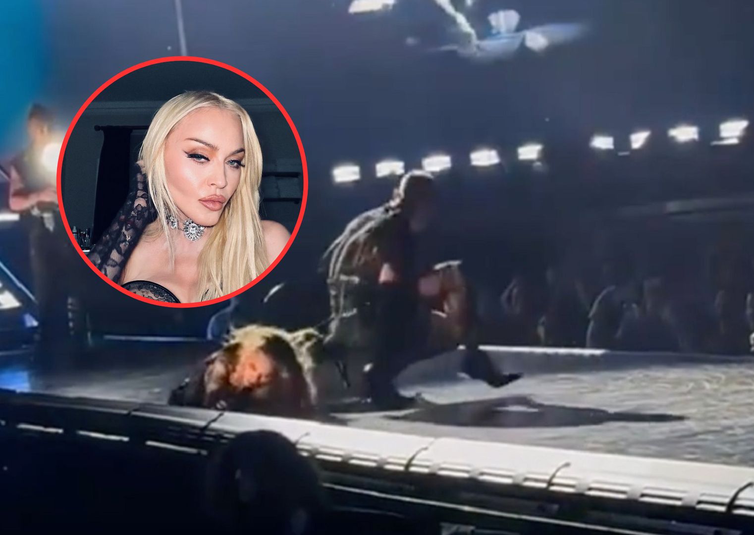 Upadek Madonny. Wywróciła się na scenie, internauci znaleźli winnego