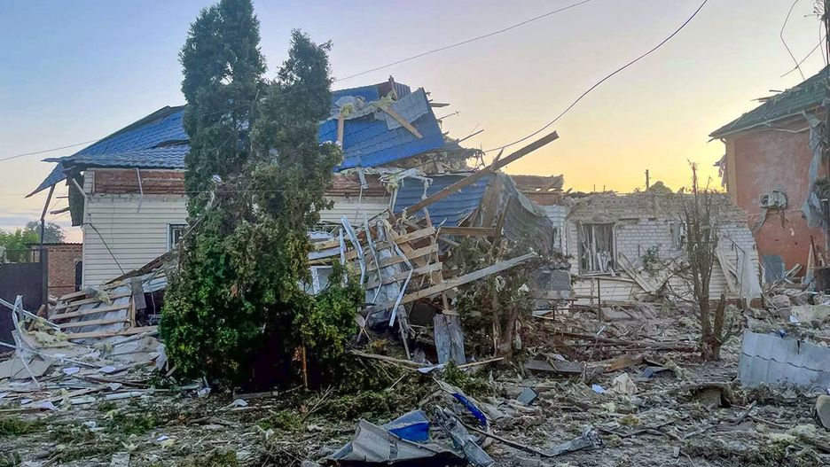Temporary
This photo released by the acting Governor of Kursk region Alexei Smirnov telegram channel on Tuesday, Aug. 6, 2024, shows a damaged house after shelling by the Ukrainian side in the city of Sudzha, Kursk region that borders Ukraine. Russian officials said Wednesday they were fighting off Ukrainian cross-border raids in a southwestern border province for a second day, as Kyiv officials remained quiet about the scope of the operation. (Governor of Kursk region telegram channel via AP)