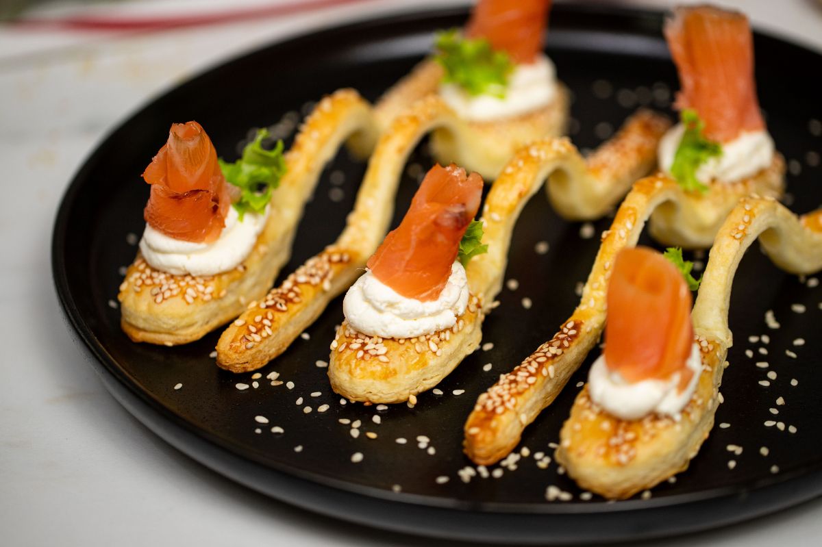Unleash your inner chef this New Year's Eve with salmon and cream cheese spoons