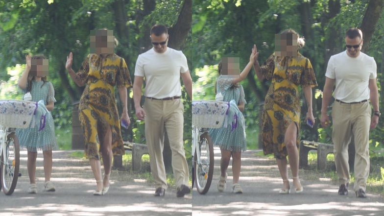 Marcin Hakiel z córką i ukochaną