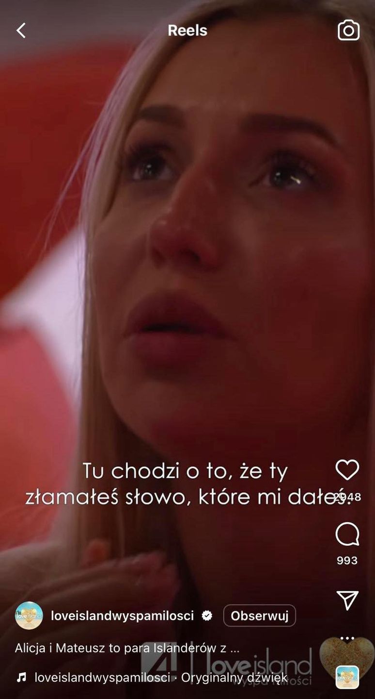 Awantura w "Love Island"