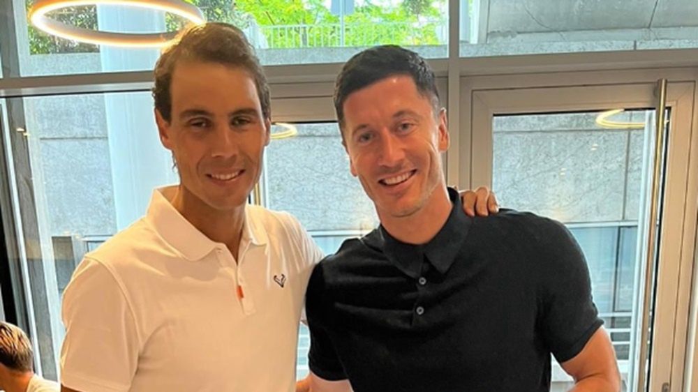 Na zdjęciu: Rafael Nadal i Robert Lewandowski