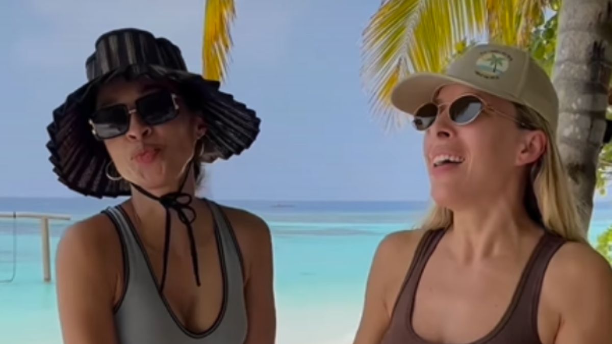 Omenaa Mensah i Ewa Chodakowska na Malediwach