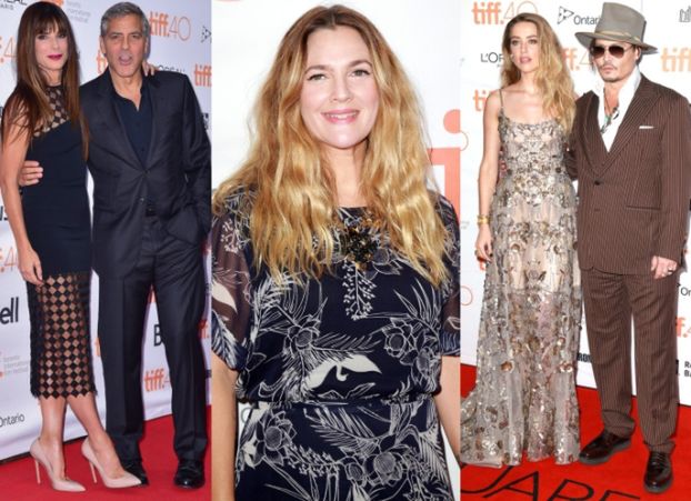 Depp z żoną, Clooney z Sandrą Bullock i Drew Barrymore w Toronto (ZDJĘCIA)
