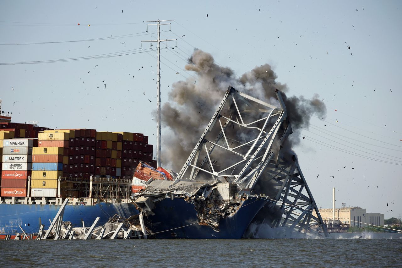 They blew up the bridge in Baltimore. That's where the disaster happened.