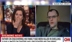 Dziennikarka CNN rozpłakała się na wizji. Rozmawiała z Ukraińcem, który stracił żonę i dzieci