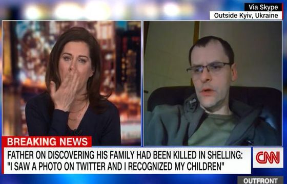 Dziennikarka CNN rozpłakała się na wizji. Rozmawiała z Ukraińcem, który stracił żonę i dzieci