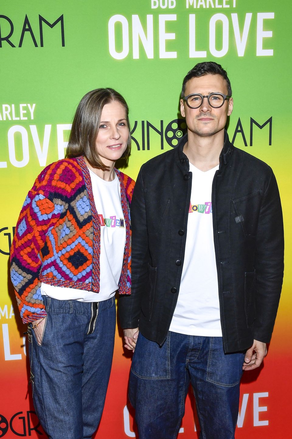 Mateusz Damięcki z żoną