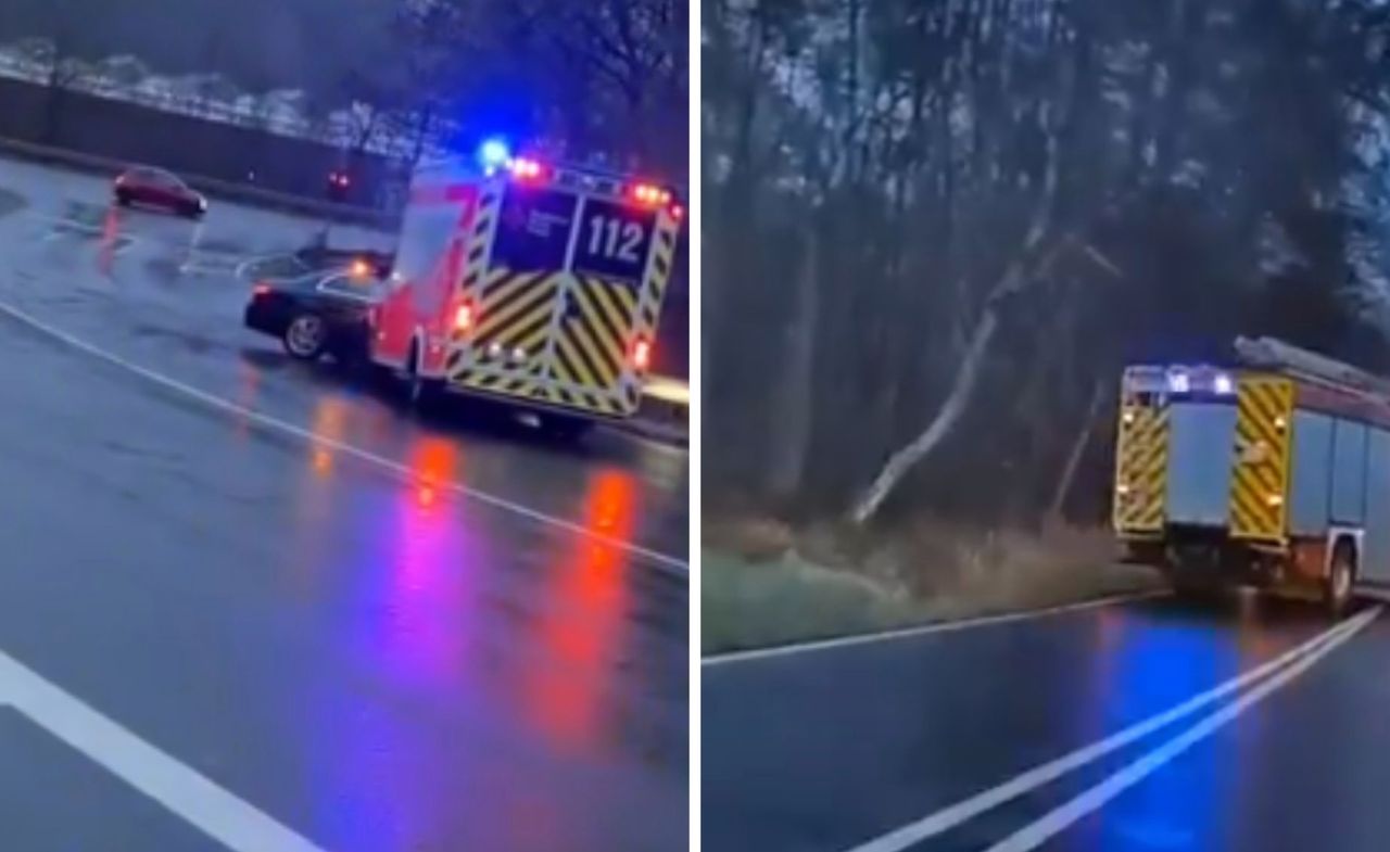 Pojazdy ślizgają się po jezdni. To dzieje się w Niemczech