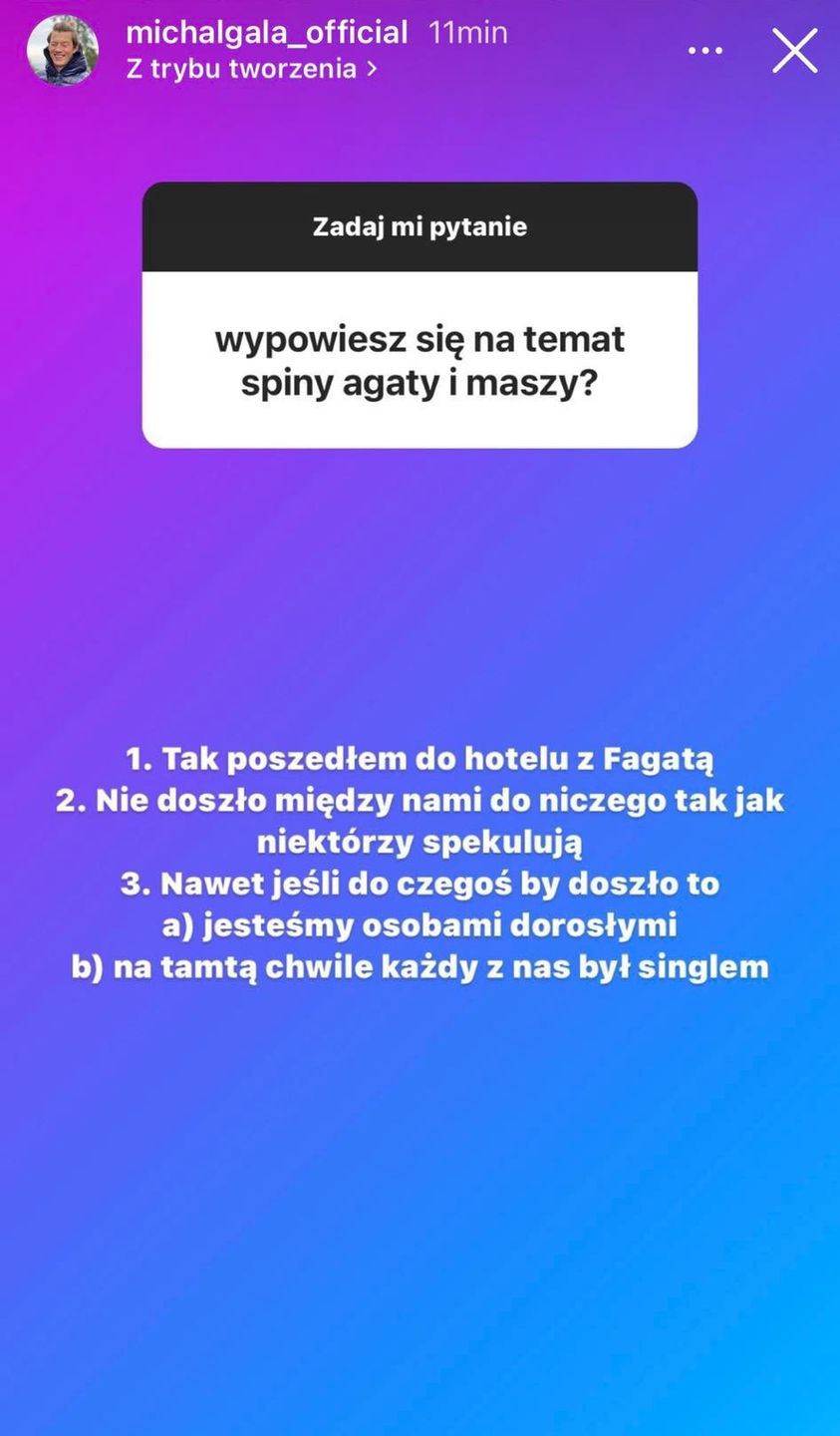 Oświadczenie Michała Gały