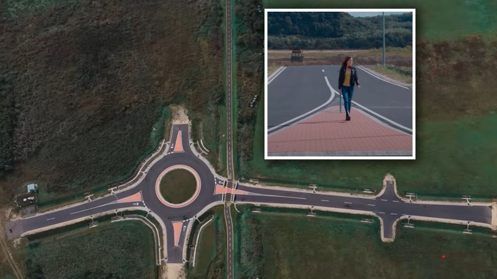 Na Węgrzech powstało rondo w polu.  Rząd nie dokończył inwestycj