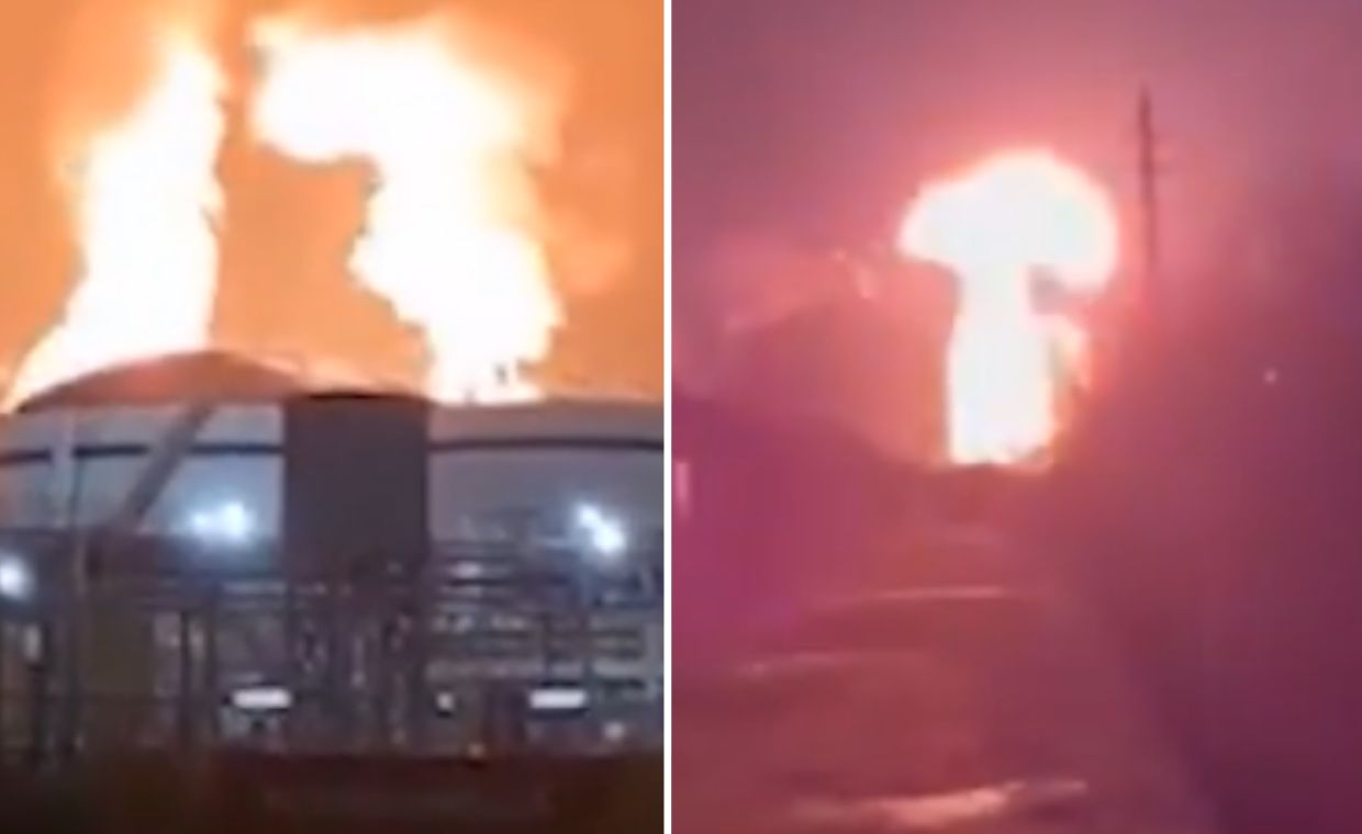 Atak na rosyjskie porty. Jeden z największych na Bałtyku płonie