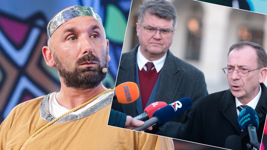 Kabaret Neo-Nówka śmieje się z Andrzeja Dudy i jego gości - Macieja Wąsika i Mariusza Kamińskiego