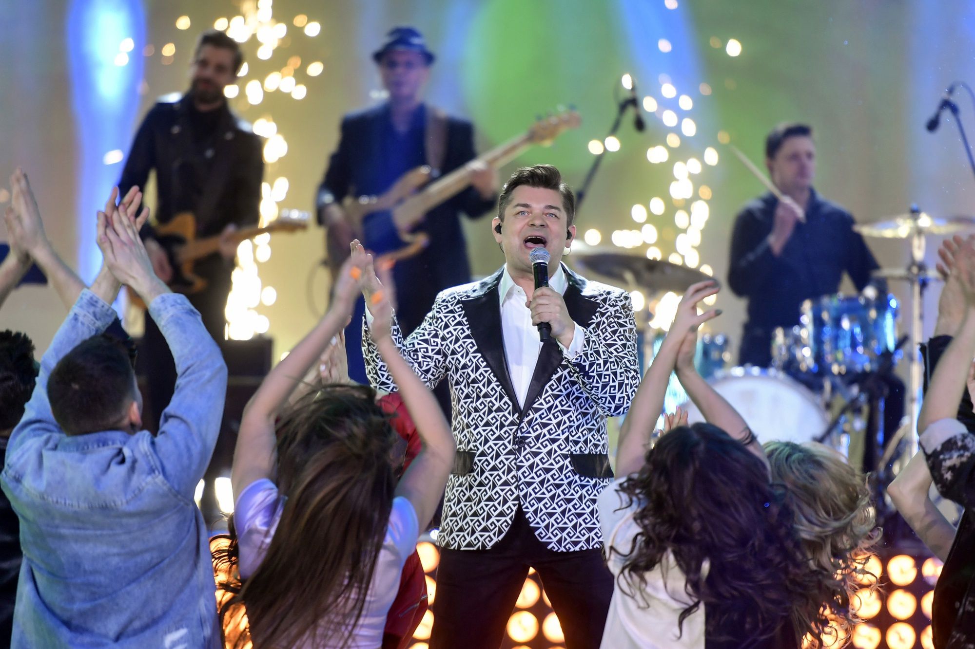 Zenek Martyniuk na Walentynkowym koncercie życzeń TVP w Teatrze Wielkim w Łodzi