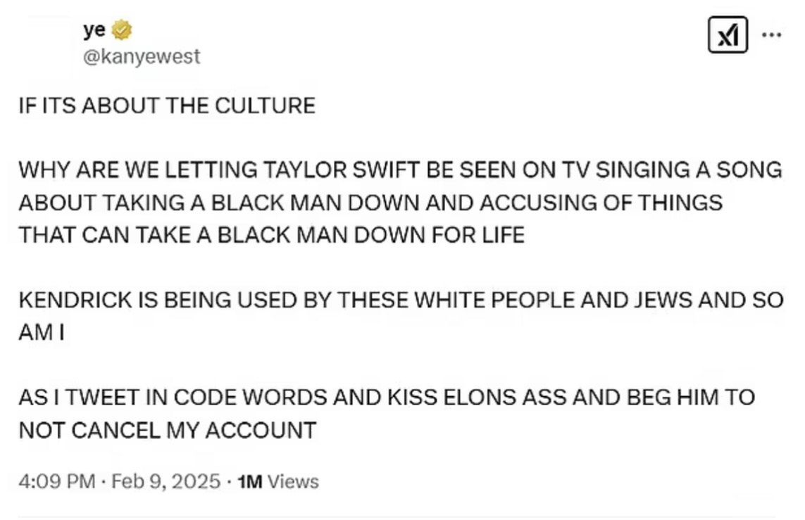 Post uderzający w Taylor Swift