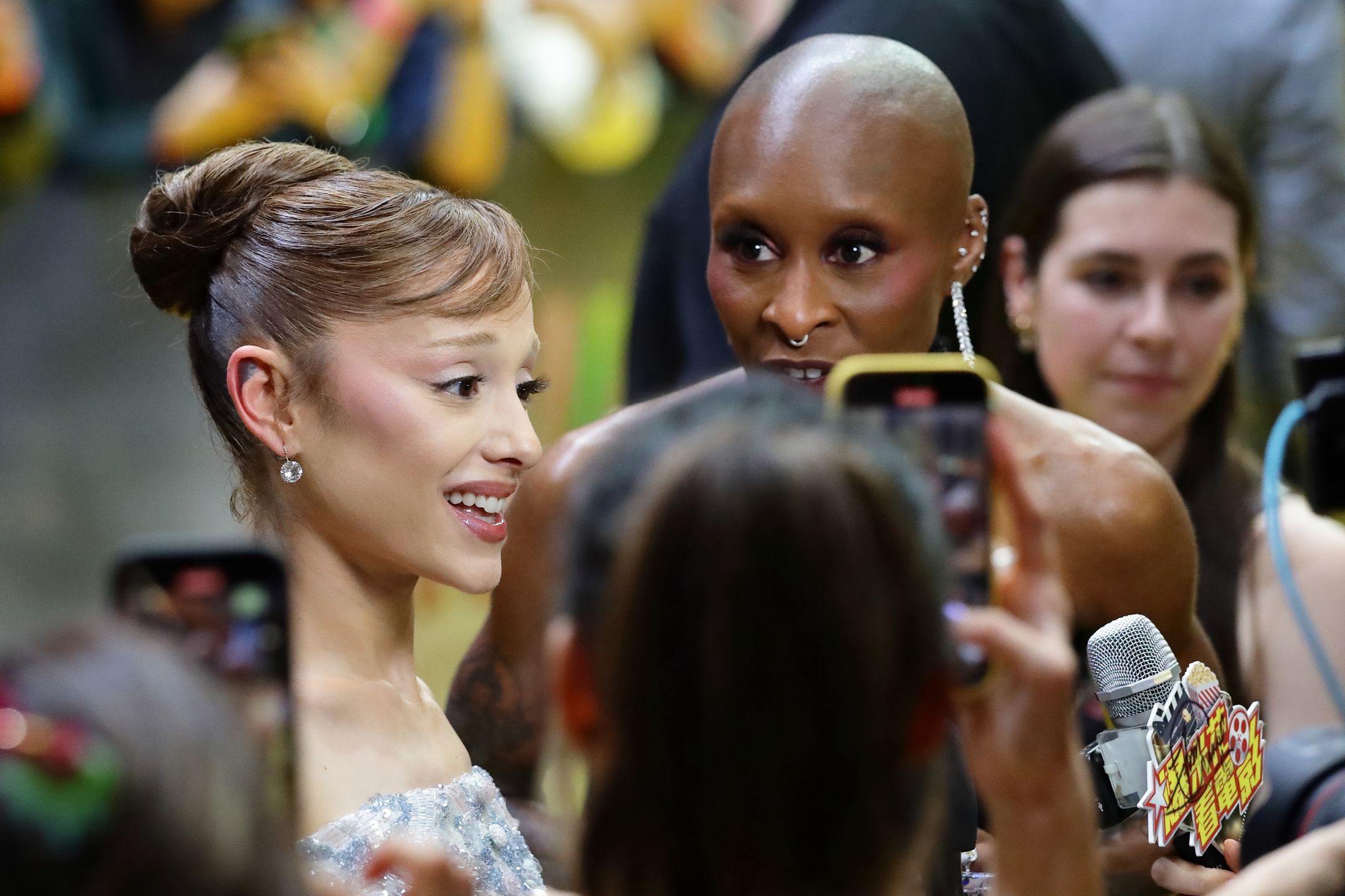 "Wicked: For Good" Asia-Pacific Premiere - ArrivalsSINGAPORE, SINGAPORE - NOVEMBER 13: Ariana Grande and Cynthia Erivo give an interview during the "Wicked: For Good" Asia-Pacific Premiere at Universal Studio Singapore on November 13, 2025 in Singapore. (Photo by Suhaimi Abdullah/Getty Images)Suhaimi Abdullah
