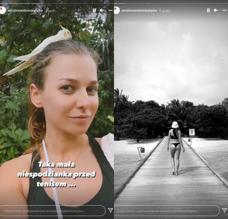 Anna Lewandowska z córkami na Malediwach