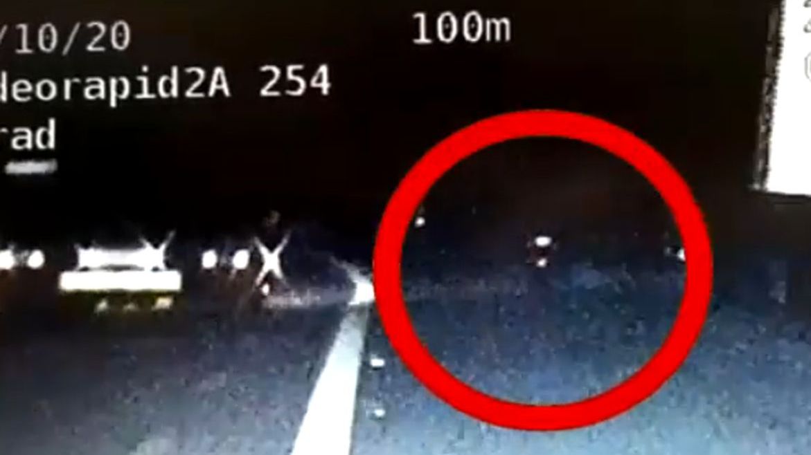 Rowerzysta jechał autostradą pod prąd