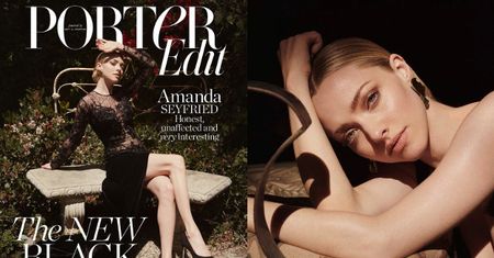 Poważna Amanda Seyfried pozuje w mrocznych stylizacjach