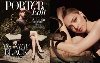 Poważna Amanda Seyfried pozuje w mrocznych stylizacjach