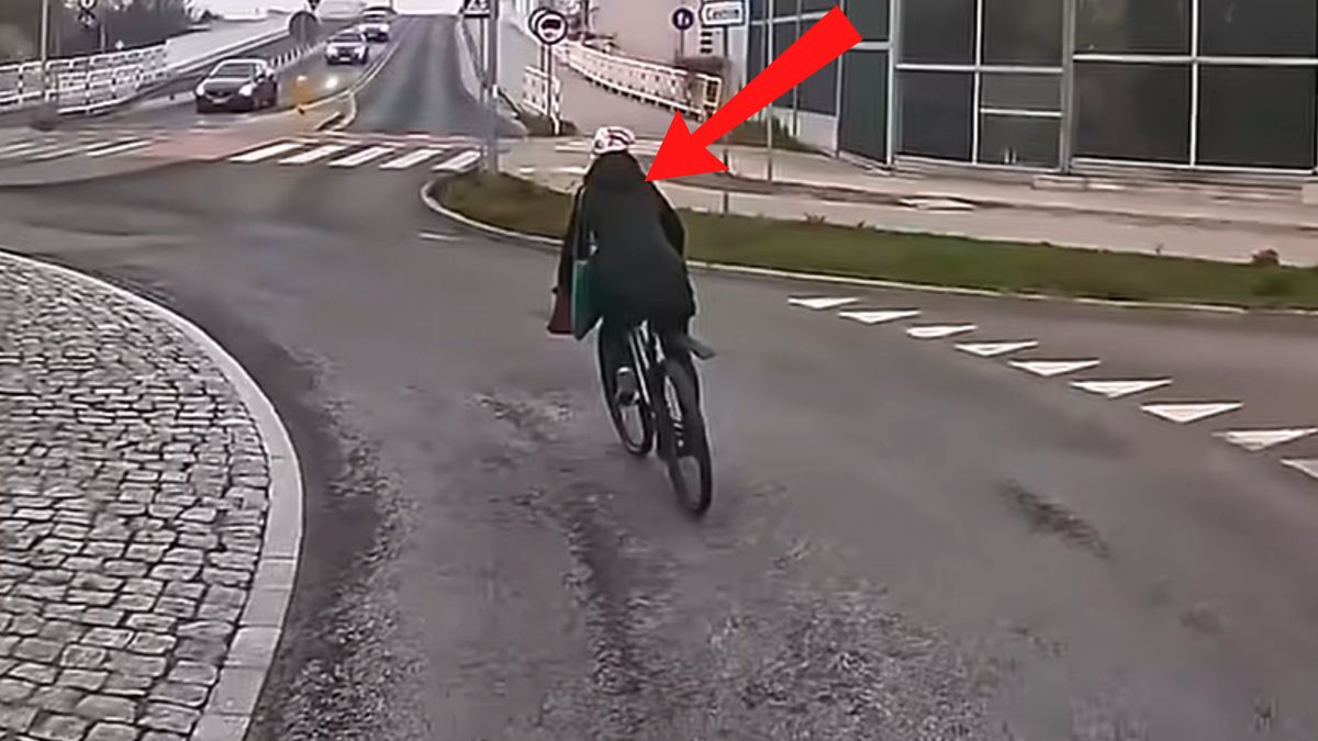 Kobieta pojechała pod prąd.