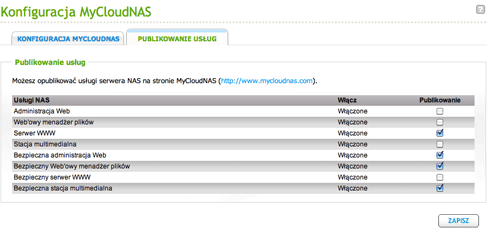 Konfiguracja MyCloudNAS