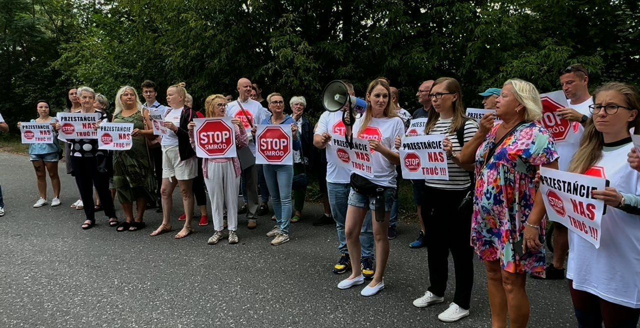 Strajk pod zakładem Zakładem Odzysku i Unieszkodliwiania Odpadów