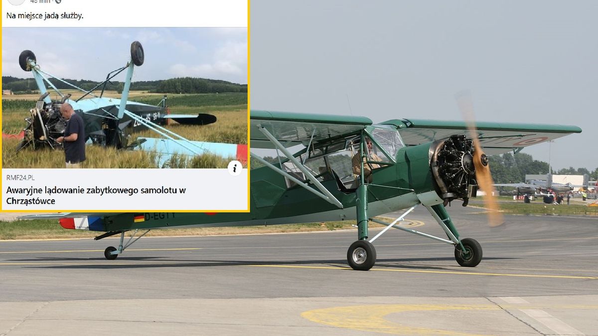 Awaryjne lądowanie samolotu 