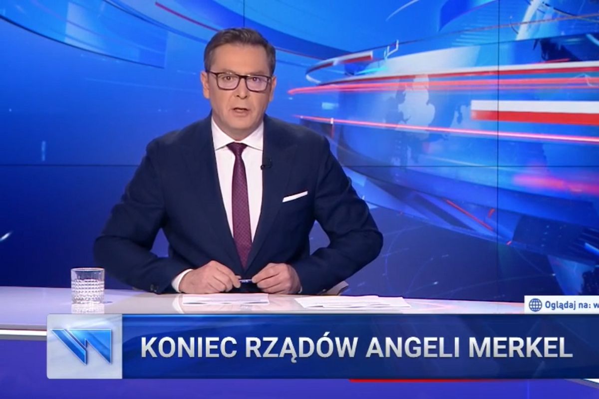 Wpadka w "Wiadomościach" TVP w materiale o Angeli Merkel 