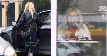 Olejnik zajada się francuskim śniadaniem w podkolanówkach Gucci (WIDEO)